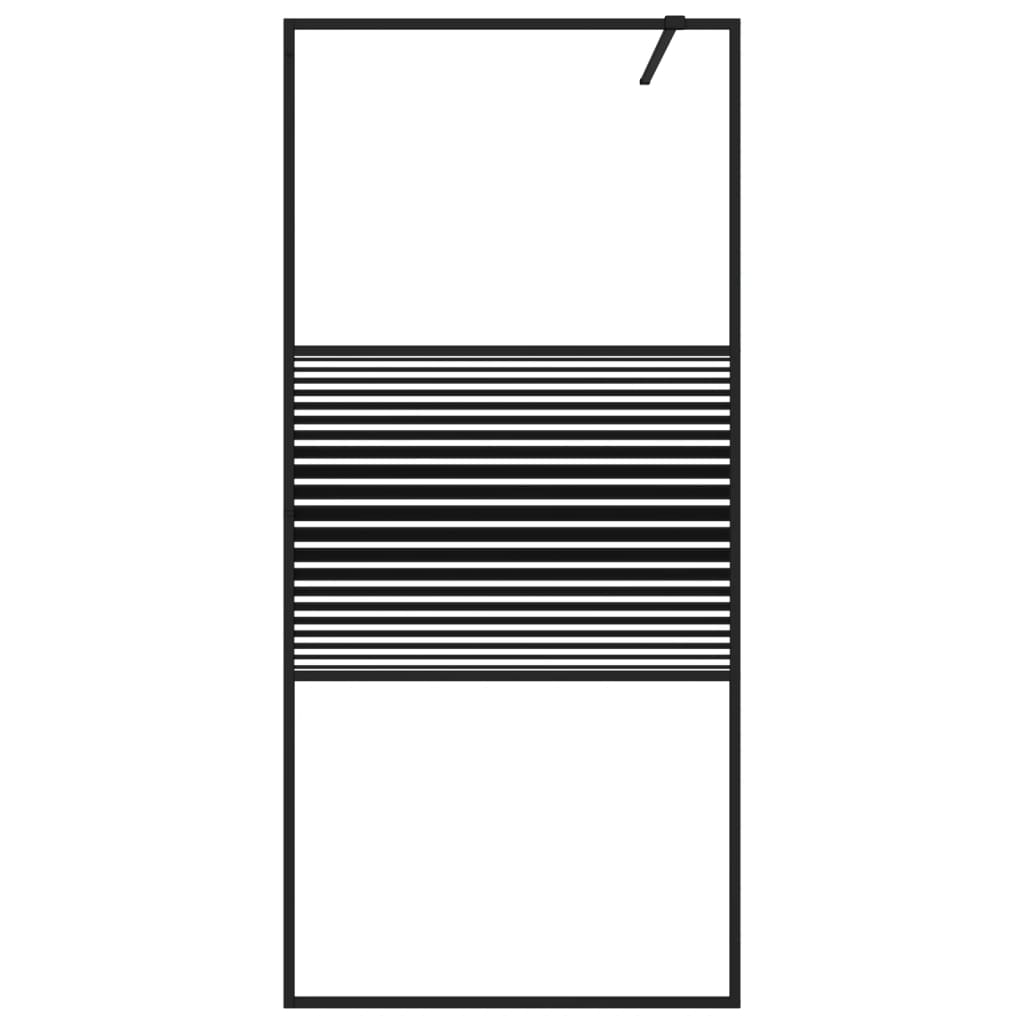 vidaXL Paravan de duș walk-in negru 90x195 cm sticlă ESG transparentă vidaXL Paravan de duș walk-in negru 90x195 cm sticlă ESG transparentă