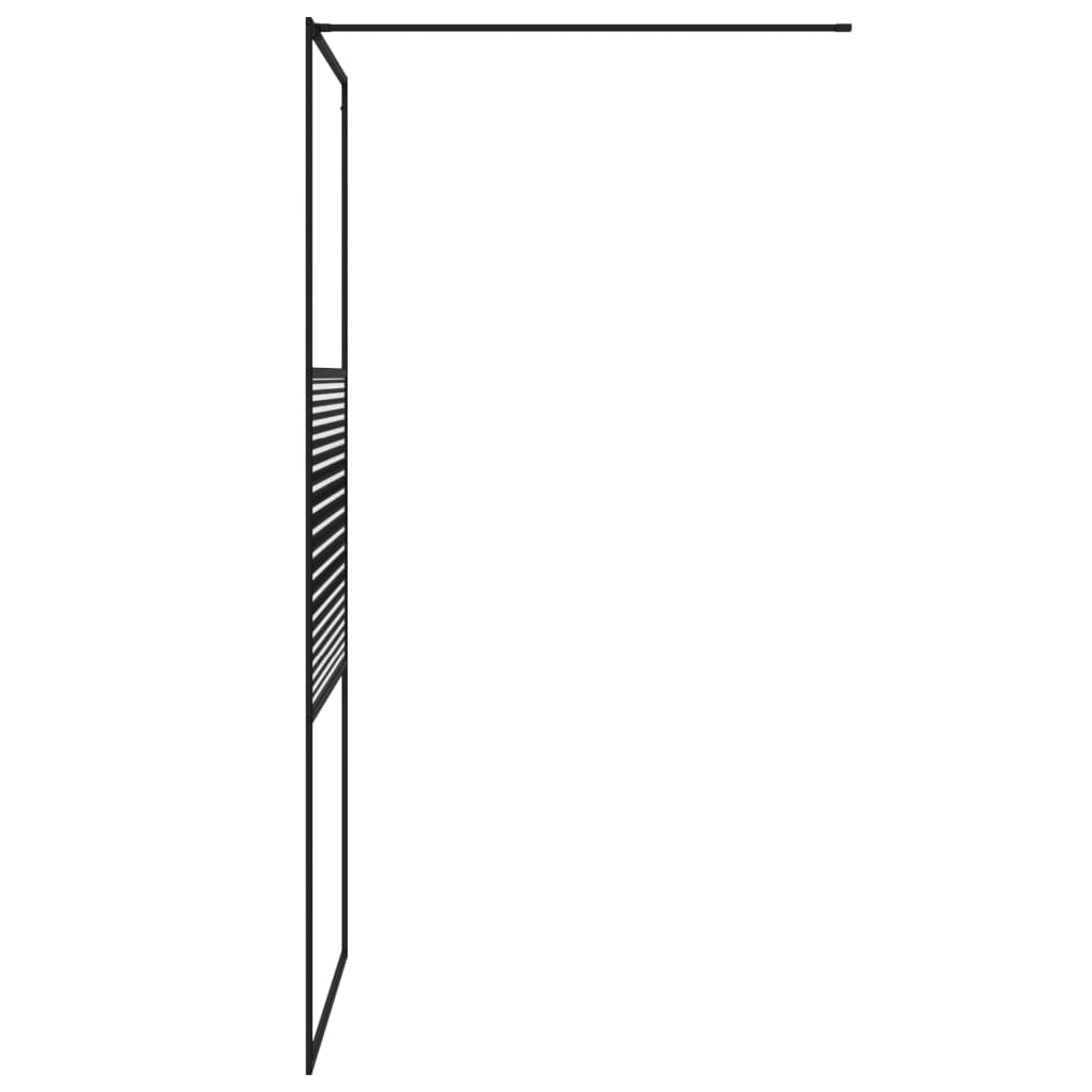 vidaXL Paravan de duș walk-in negru 90x195 cm sticlă ESG transparentă vidaXL Paravan de duș walk-in negru 90x195 cm sticlă ESG transparentă