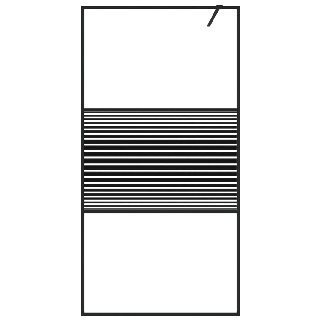 vidaXL Paravan de duș walk-in negru 100x195 cm sticlă ESG transparentă vidaXL Paravan de duș walk-in negru 100x195 cm sticlă ESG transparentă