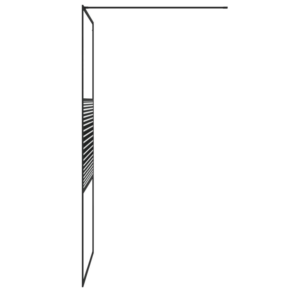 vidaXL Paravan de duș walk-in negru 100x195 cm sticlă ESG transparentă vidaXL Paravan de duș walk-in negru 100x195 cm sticlă ESG transparentă
