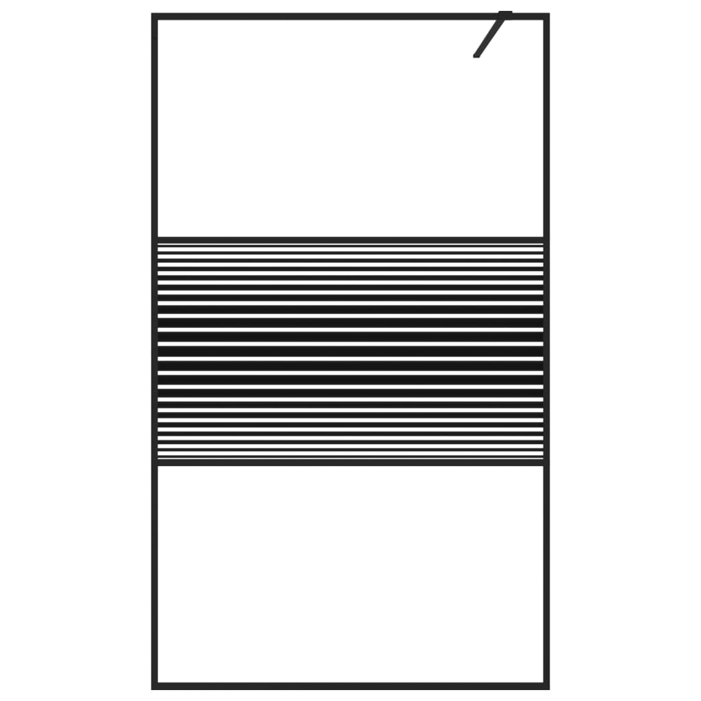 vidaXL Paravan de duș walk-in negru 115x195 cm sticlă ESG transparentă vidaXL Paravan de duș walk-in negru 115x195 cm sticlă ESG transparentă