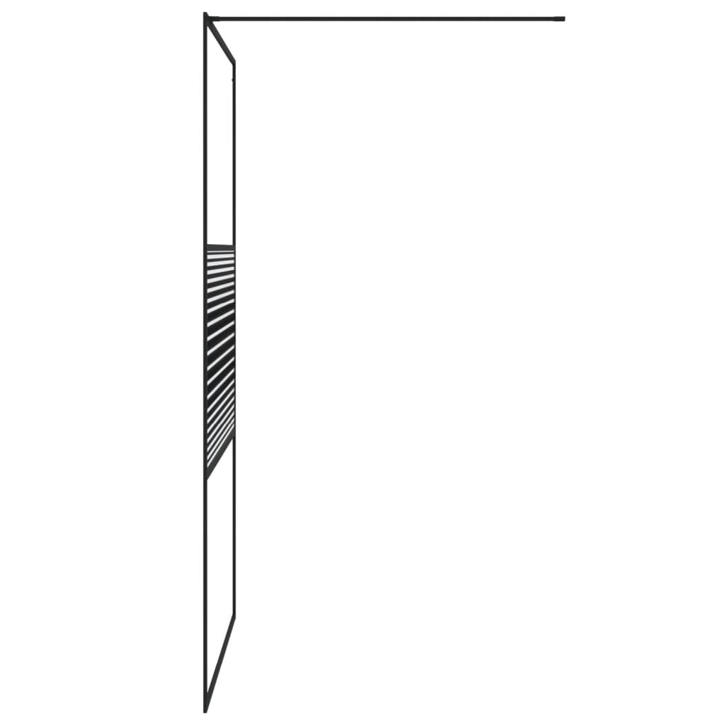 vidaXL Paravan de duș walk-in negru 115x195 cm sticlă ESG transparentă vidaXL Paravan de duș walk-in negru 115x195 cm sticlă ESG transparentă
