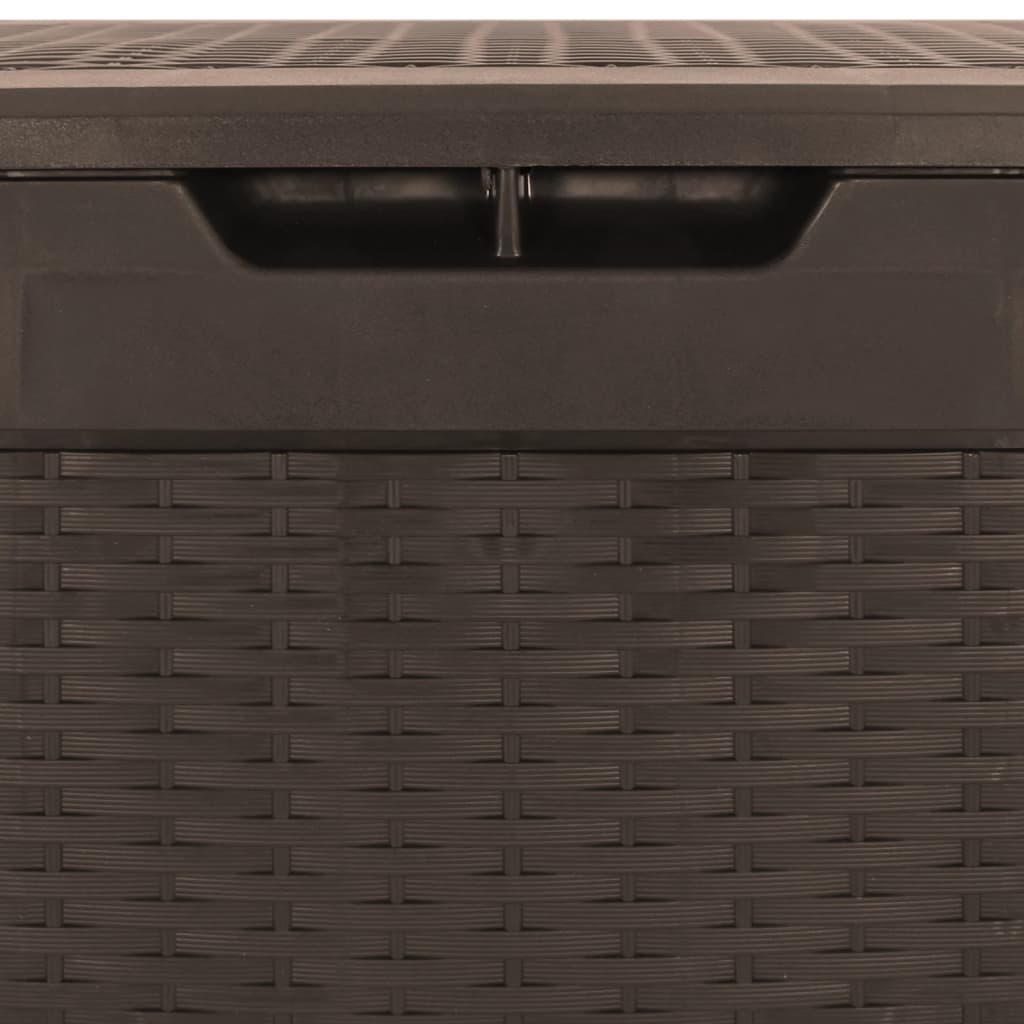 vidaXL Ladă depozitare de grădină, maro, 119x48x60 cm, polipropilenă vidaXL Ladă depozitare de grădină, maro, 119x48x60 cm, polipropilenă
