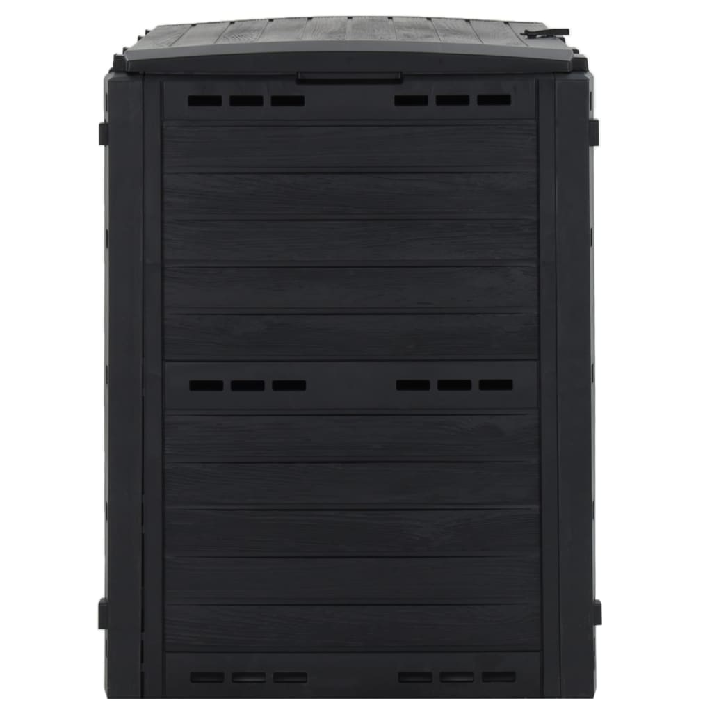 vidaXL Compostor de grădină, negru, 280 L, polipropilenă vidaXL Compostor de grădină, negru, 280 L, polipropilenă