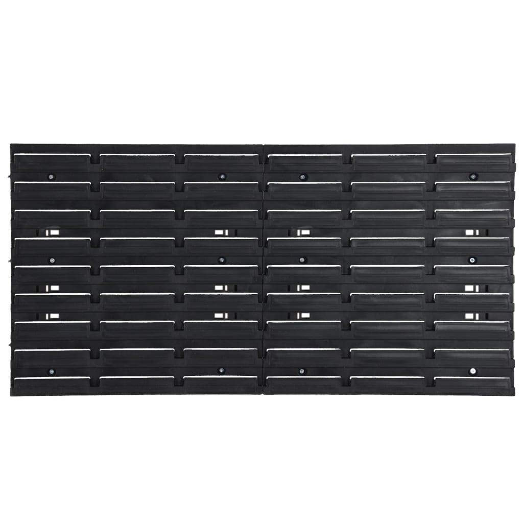 vidaXL Set rafturi atelier 30 buc. roșu / negru 77x39 cm polipropilenă vidaXL Set rafturi atelier 30 buc. roșu / negru 77x39 cm polipropilenă
