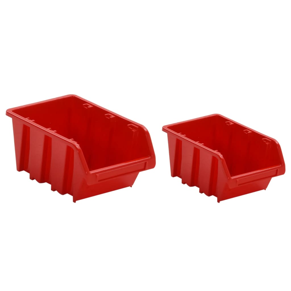 vidaXL Set rafturi atelier 30 buc. roșu / negru 77x39 cm polipropilenă vidaXL Set rafturi atelier 30 buc. roșu / negru 77x39 cm polipropilenă