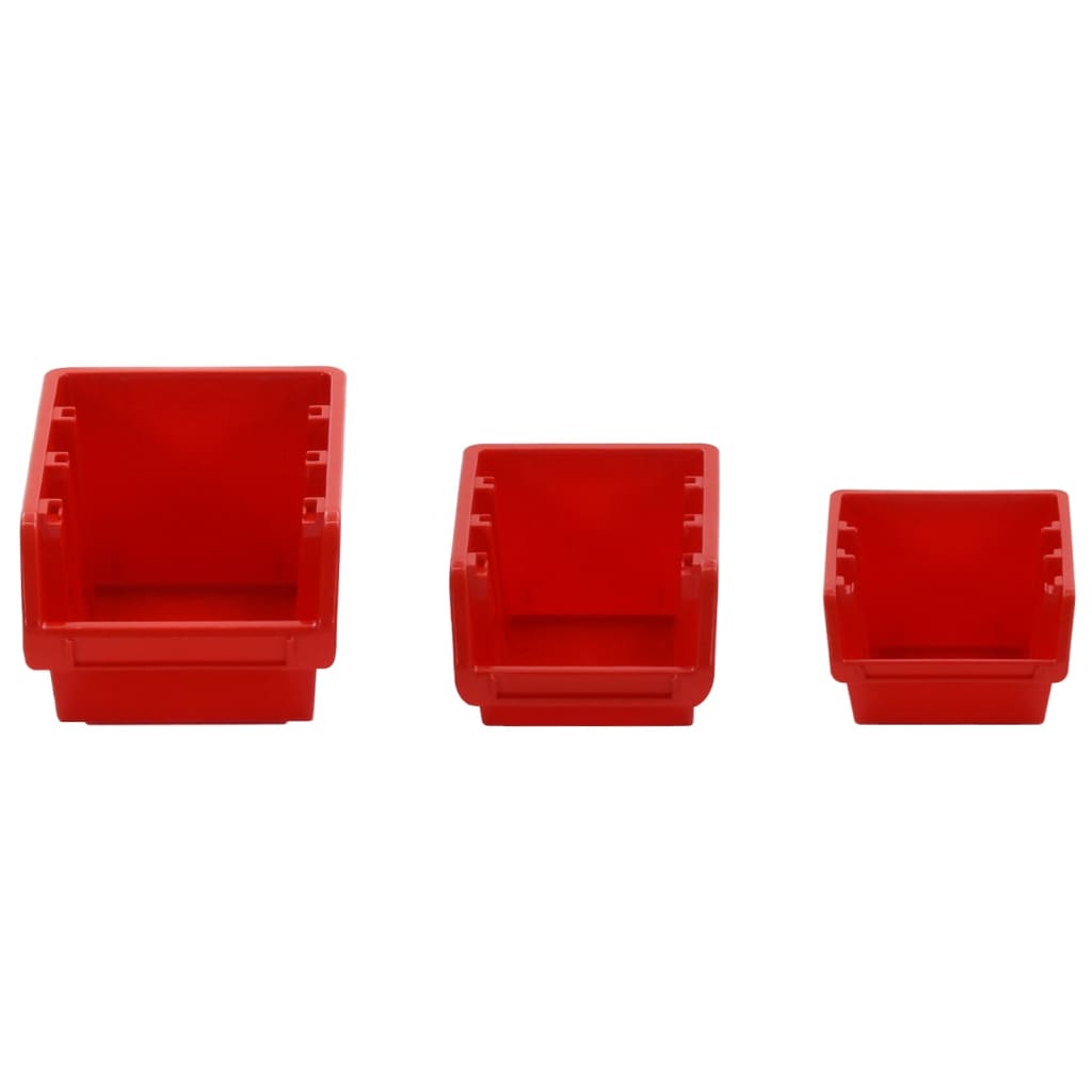 vidaXL Set rafturi atelier 26 buc. roșu / negru 77x39 cm polipropilenă vidaXL Set rafturi atelier 26 buc. roșu / negru 77x39 cm polipropilenă