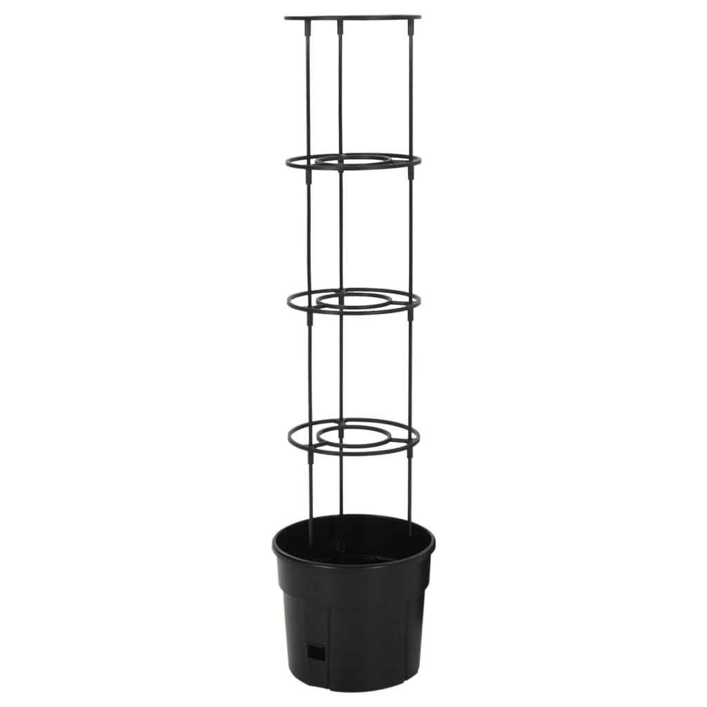 vidaXL Ghiveci cultivare roșii, antracit, Ø 29,5x115 cm, polipropilenă