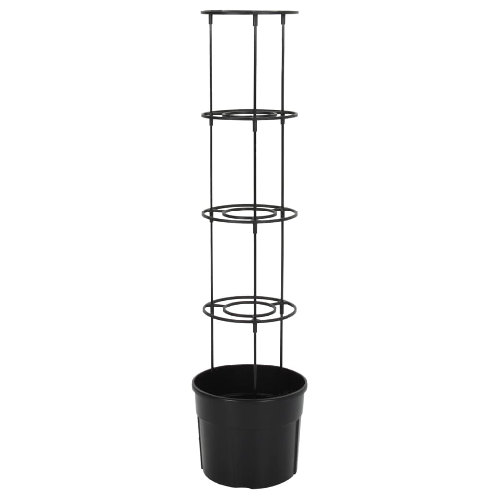 vidaXL Ghiveci cultivare roșii, antracit, Ø 29,5x115 cm, polipropilenă