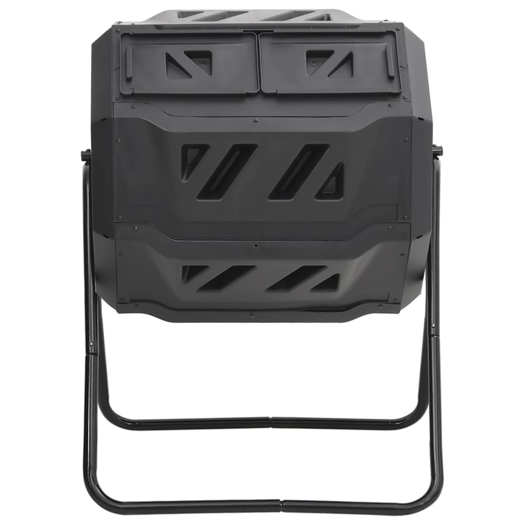 vidaXL Recipient de compost de grădină, negru, 73x64x95 cm, 160 L vidaXL Recipient de compost de grădină, negru, 73x64x95 cm, 160 L