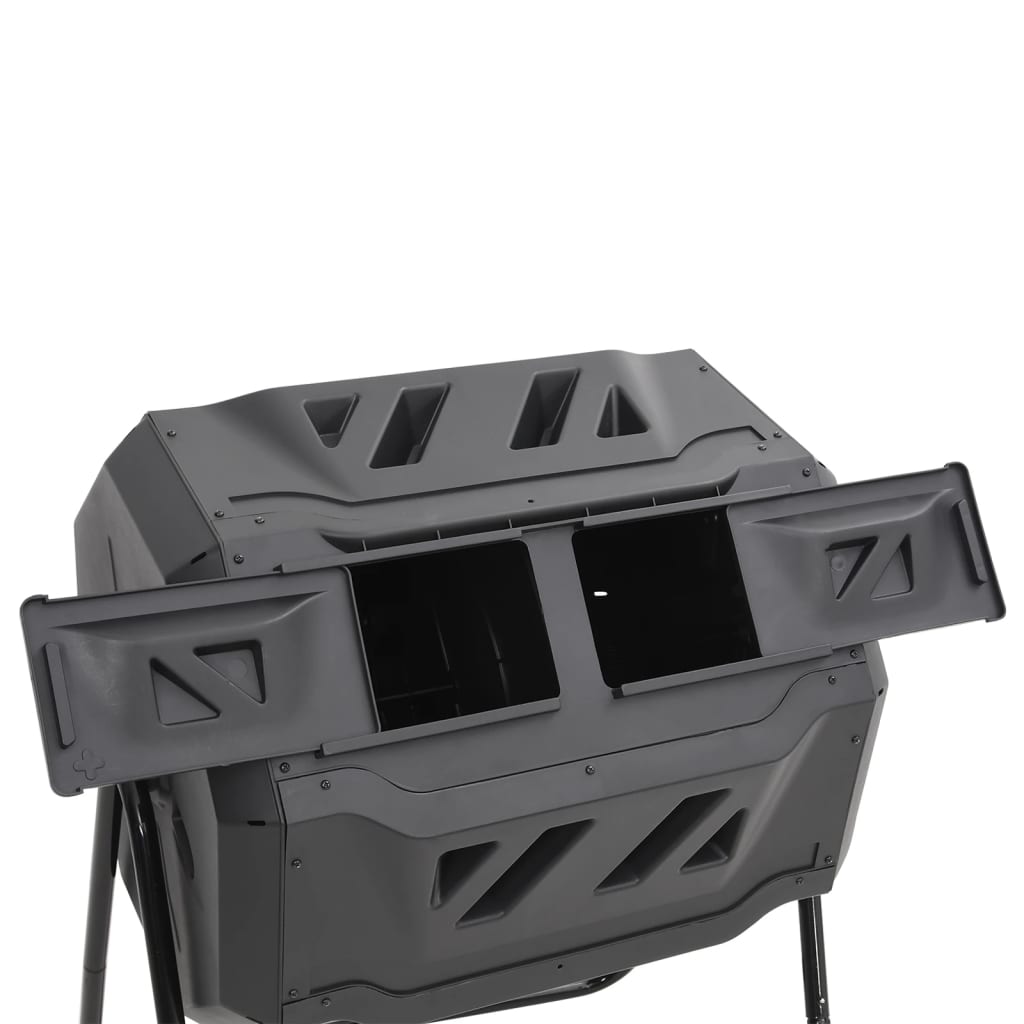 vidaXL Recipient de compost de grădină, negru, 73x64x95 cm, 160 L vidaXL Recipient de compost de grădină, negru, 73x64x95 cm, 160 L