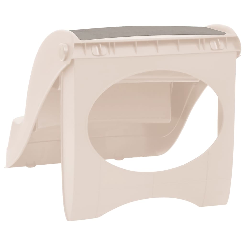 vidaXL Scări pliabile pentru câini în 3 trepte crem 50x38x38cm plastic