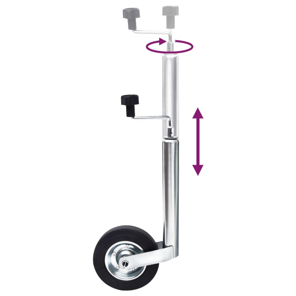 vidaXL Roată jockey pentru remorcă, 48 mm, oțel galvanizat vidaXL Roată jockey pentru remorcă, 48 mm, oțel galvanizat