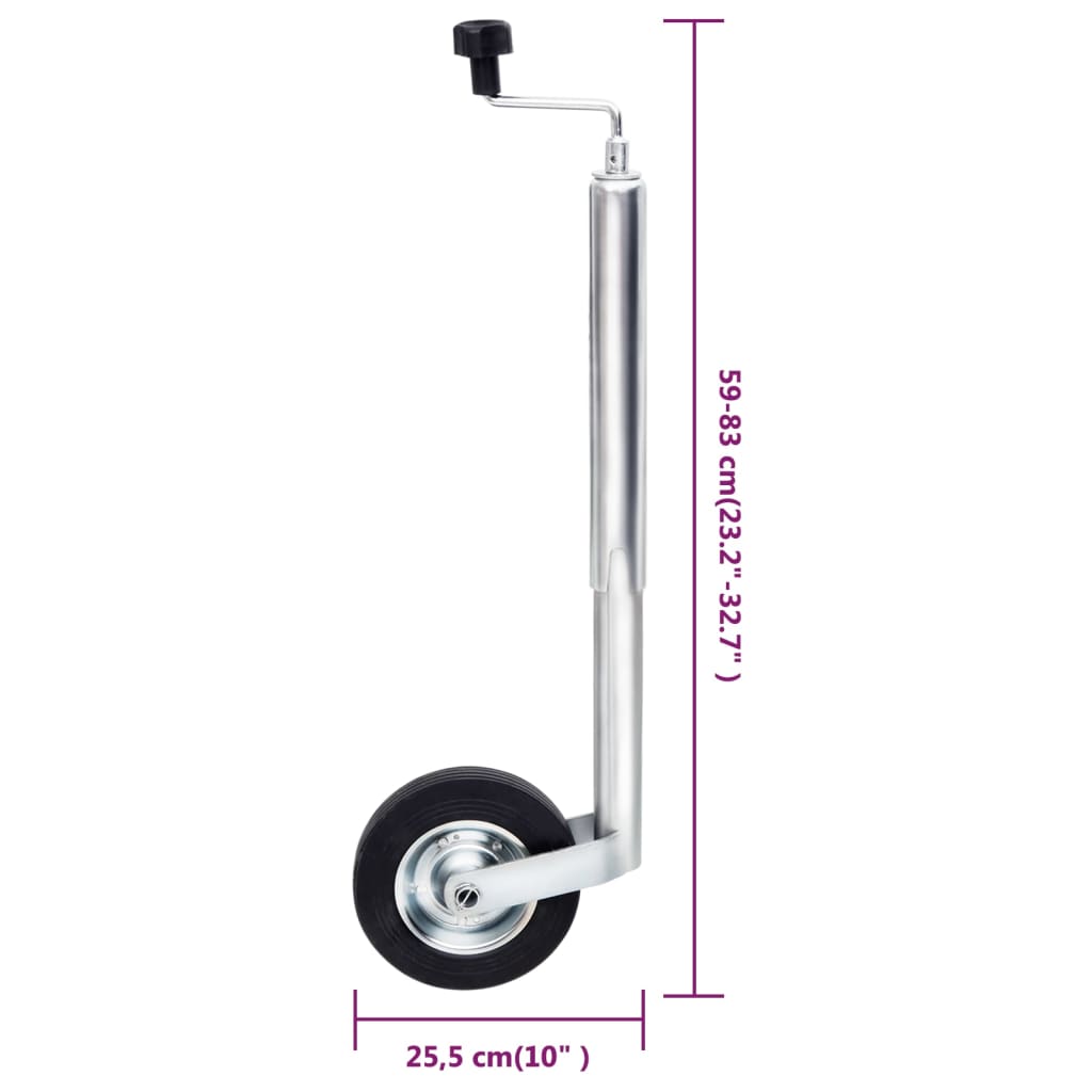 vidaXL Roată jockey pentru remorcă, 48 mm, oțel galvanizat vidaXL Roată jockey pentru remorcă, 48 mm, oțel galvanizat