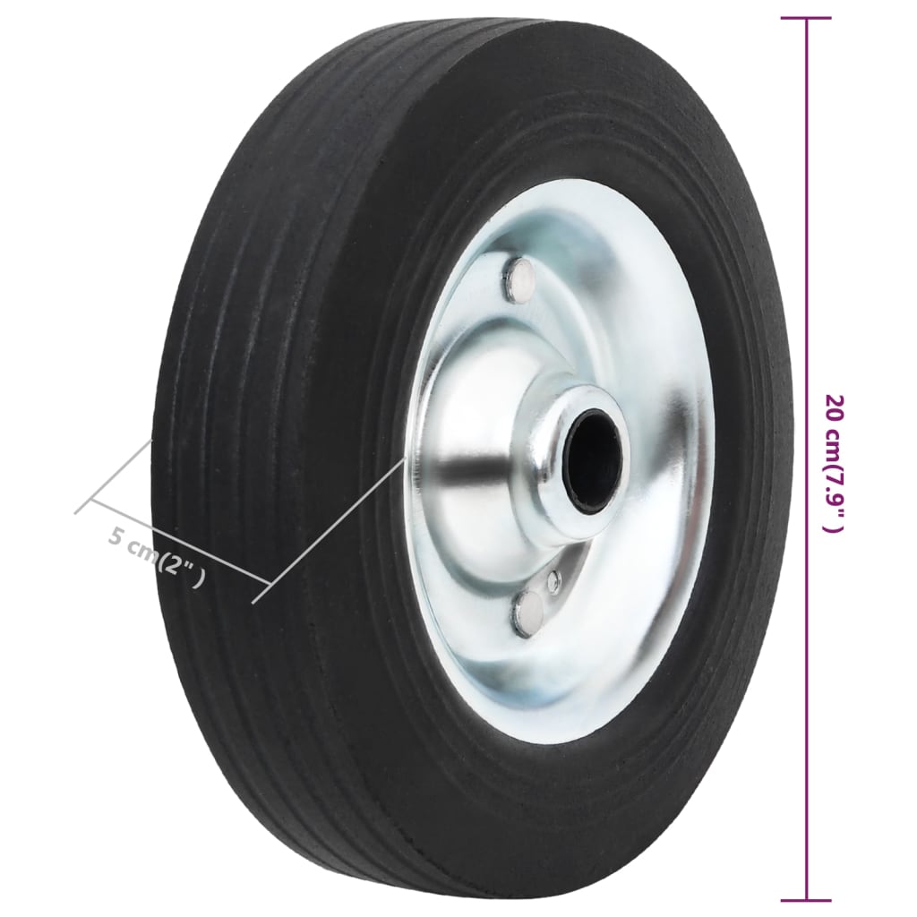 vidaXL Roată pentru jockey, Ø20x5 cm, cauciuc masiv și oțel vidaXL Roată pentru jockey, Ø20x5 cm, cauciuc masiv și oțel