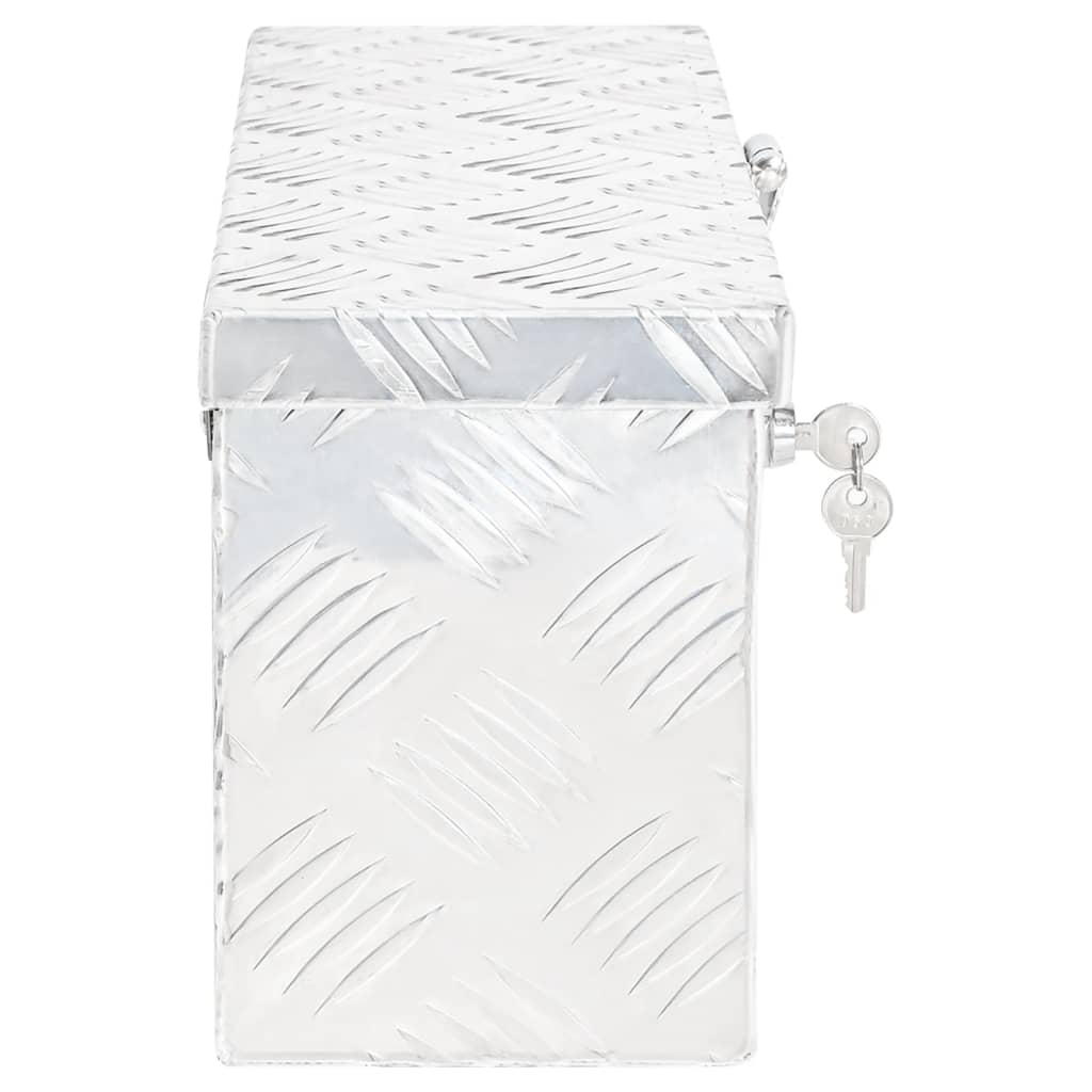 vidaXL Cutie de depozitare, argintiu, 50x15x20,5 cm, aluminiu vidaXL Cutie de depozitare, argintiu, 50x15x20,5 cm, aluminiu