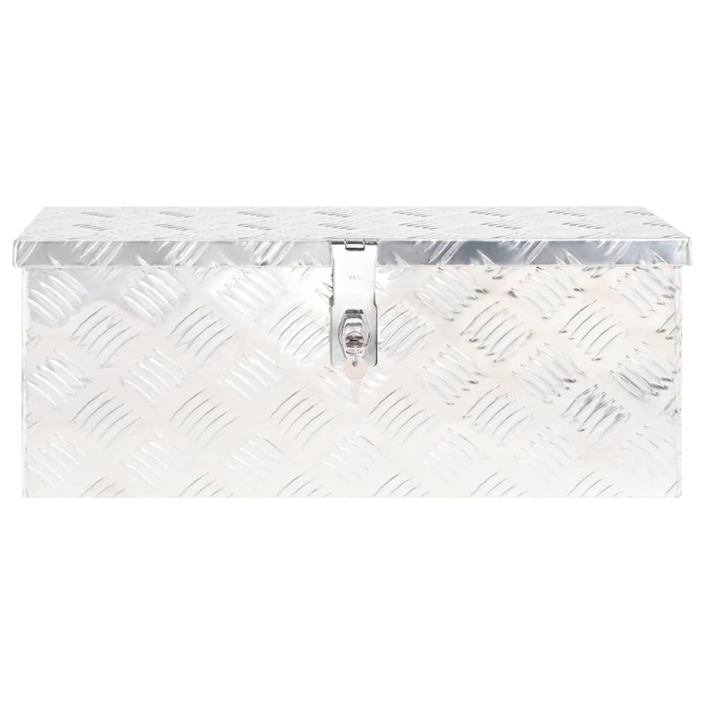 vidaXL Cutie de depozitare, argintiu, 60x23,5x23 cm, aluminiu vidaXL Cutie de depozitare, argintiu, 60x23,5x23 cm, aluminiu