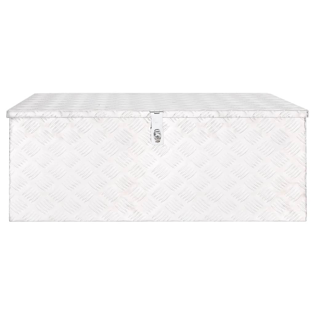 vidaXL Cutie de depozitare, argintiu, 100x55x37 cm, aluminiu vidaXL Cutie de depozitare, argintiu, 100x55x37 cm, aluminiu