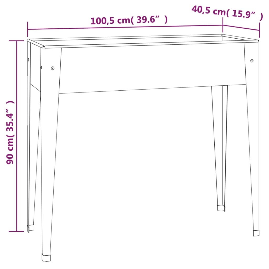vidaXL Jardinieră de grădină, 100,5x40,5x90 cm, oțel galvanizat vidaXL Jardinieră de grădină, 100,5x40,5x90 cm, oțel galvanizat