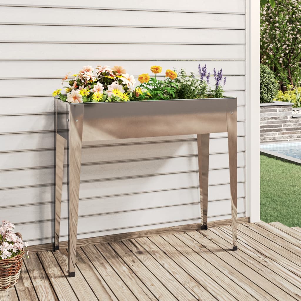 vidaXL Jardinieră de grădină, 100,5x40,5x90 cm, oțel galvanizat vidaXL Jardinieră de grădină, 100,5x40,5x90 cm, oțel galvanizat