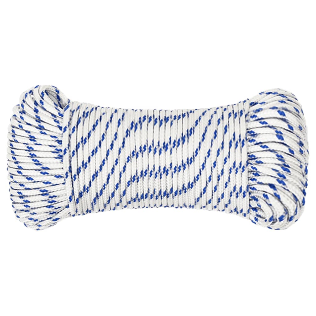vidaXL Frânghie de barcă, alb, 4 mm, 25 m, polipropilenă vidaXL Frânghie de barcă, alb, 4 mm, 25 m, polipropilenă