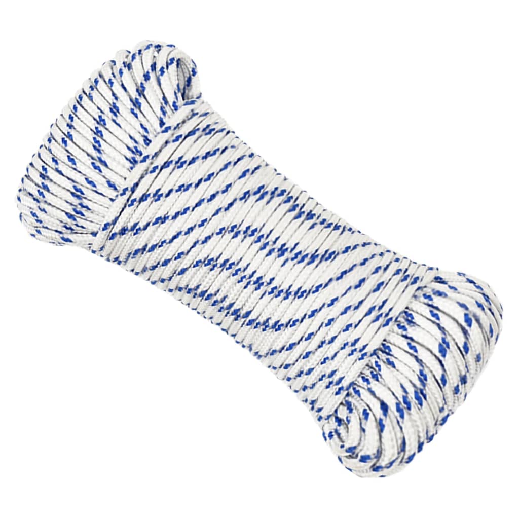 vidaXL Frânghie de barcă, alb, 5 mm, 500 m, polipropilenă vidaXL Frânghie de barcă, alb, 5 mm, 500 m, polipropilenă