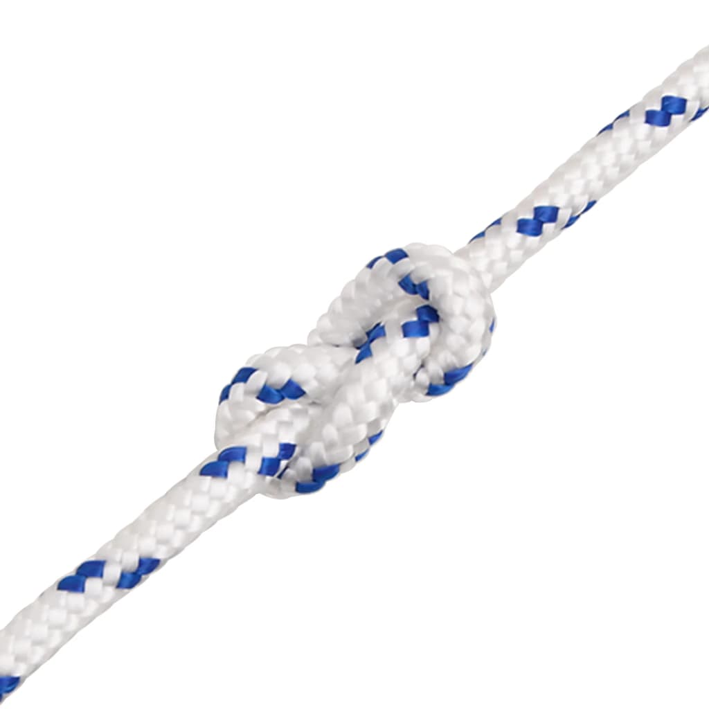 vidaXL Frânghie de barcă, alb, 8 mm, 50 m, polipropilenă vidaXL Frânghie de barcă, alb, 8 mm, 50 m, polipropilenă