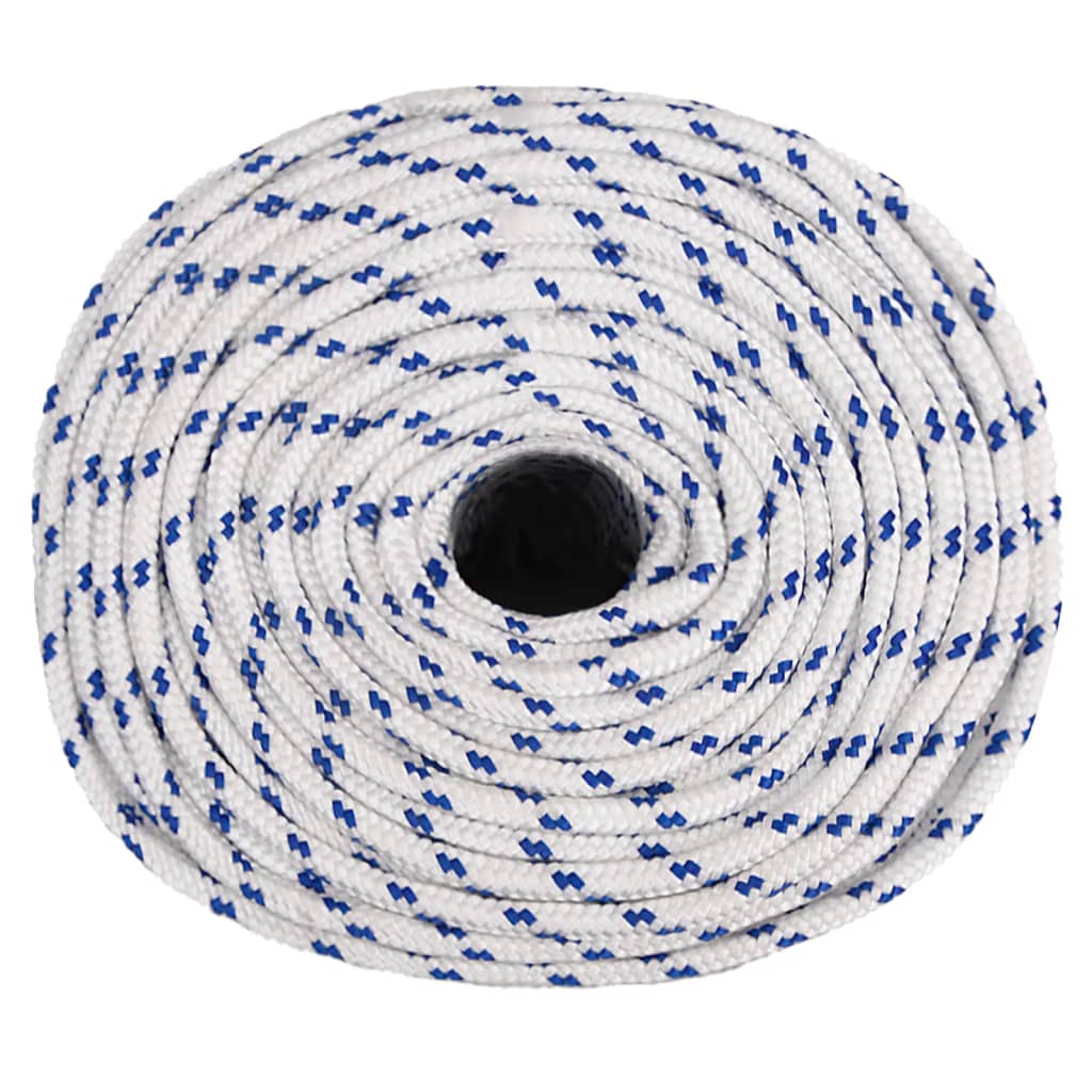 vidaXL Frânghie de barcă, alb, 10 mm, 100 m, polipropilenă vidaXL Frânghie de barcă, alb, 10 mm, 100 m, polipropilenă