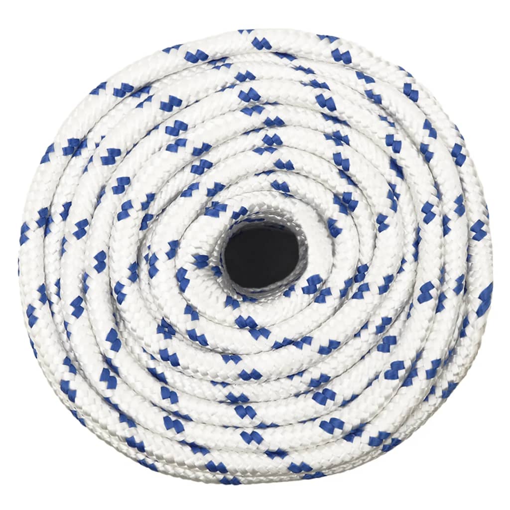 vidaXL Frânghie de barcă, alb, 12 mm, 25 m, polipropilenă vidaXL Frânghie de barcă, alb, 12 mm, 25 m, polipropilenă