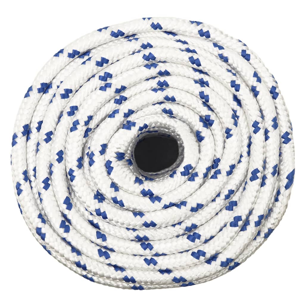 vidaXL Frânghie de barcă, alb, 12 mm, 100 m, polipropilenă vidaXL Frânghie de barcă, alb, 12 mm, 100 m, polipropilenă