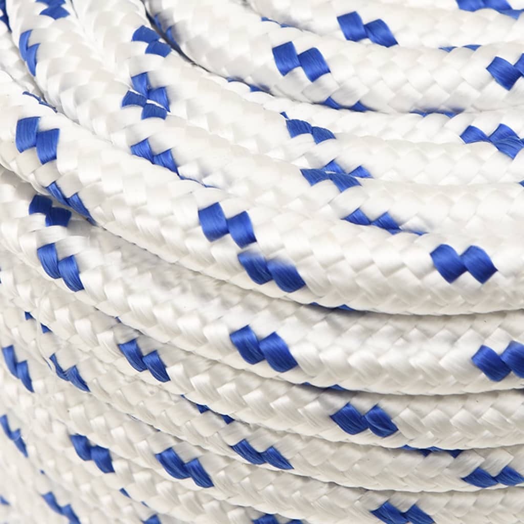 vidaXL Frânghie de barcă, alb, 12 mm, 100 m, polipropilenă vidaXL Frânghie de barcă, alb, 12 mm, 100 m, polipropilenă