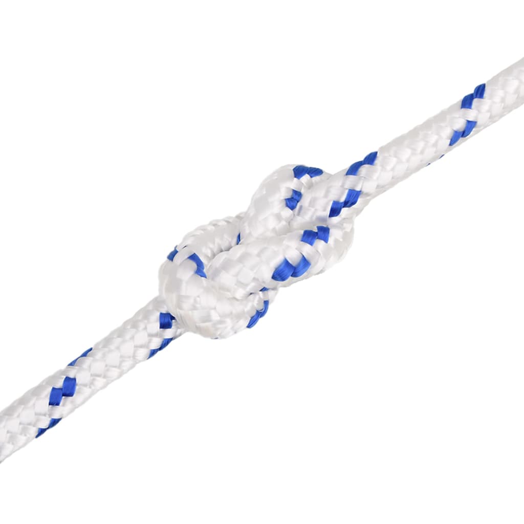 vidaXL Frânghie de barcă, alb, 18 mm, 100 m, polipropilenă vidaXL Frânghie de barcă, alb, 18 mm, 100 m, polipropilenă