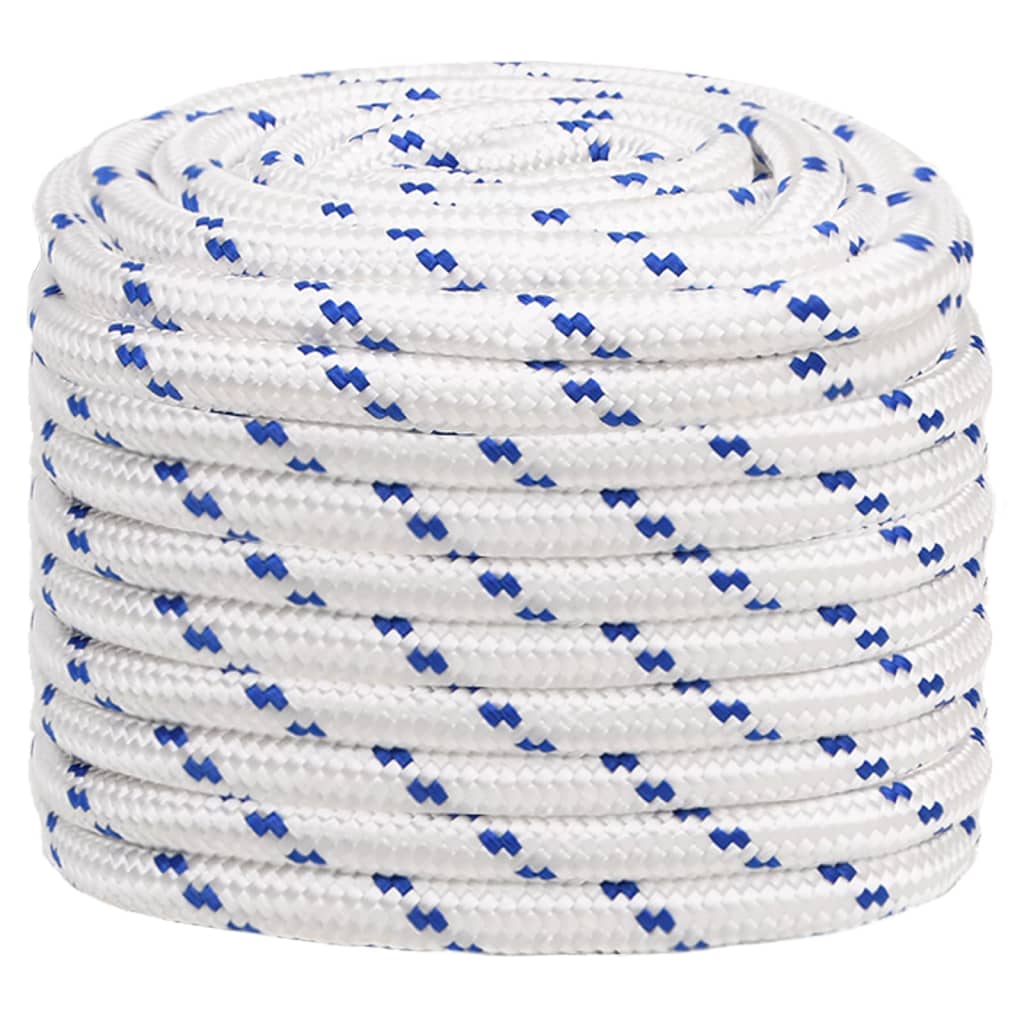 vidaXL Frânghie de barcă, alb, 20 mm, 100 m, polipropilenă vidaXL Frânghie de barcă, alb, 20 mm, 100 m, polipropilenă