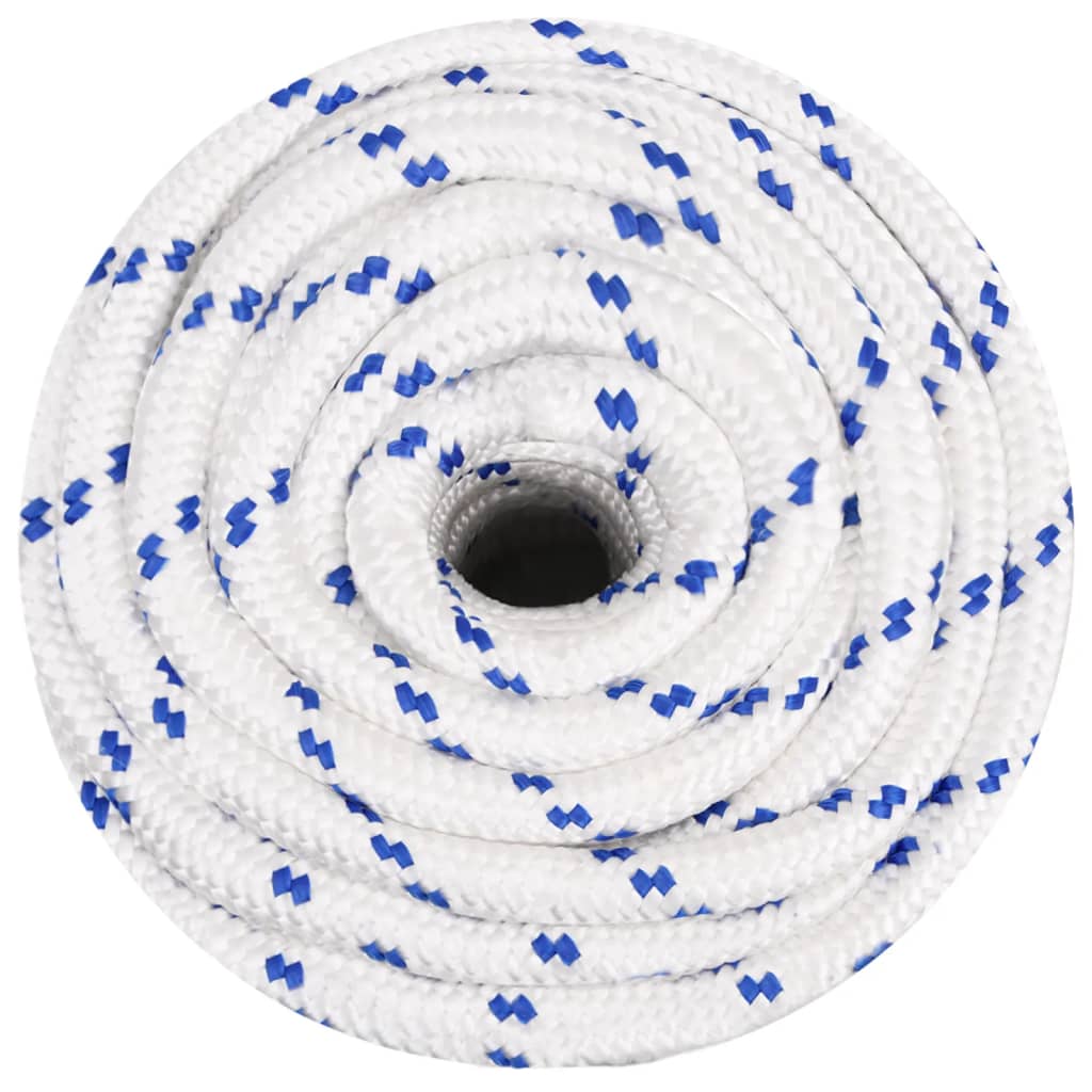 vidaXL Frânghie de barcă, alb, 20 mm, 100 m, polipropilenă vidaXL Frânghie de barcă, alb, 20 mm, 100 m, polipropilenă
