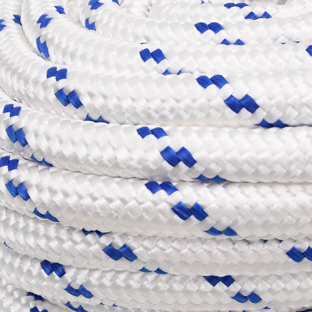 vidaXL Frânghie de barcă, alb, 20 mm, 100 m, polipropilenă vidaXL Frânghie de barcă, alb, 20 mm, 100 m, polipropilenă