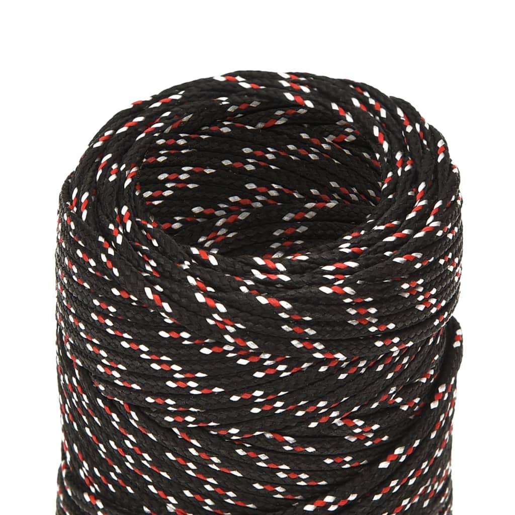 vidaXL Frânghie de barcă, negru, 2 mm, 250 m, polipropilenă vidaXL Frânghie de barcă, negru, 2 mm, 250 m, polipropilenă