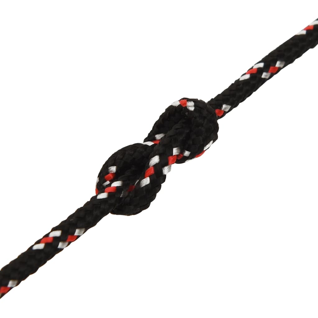 vidaXL Frânghie de barcă, negru, 4 mm, 50 m, polipropilenă vidaXL Frânghie de barcă, negru, 4 mm, 50 m, polipropilenă