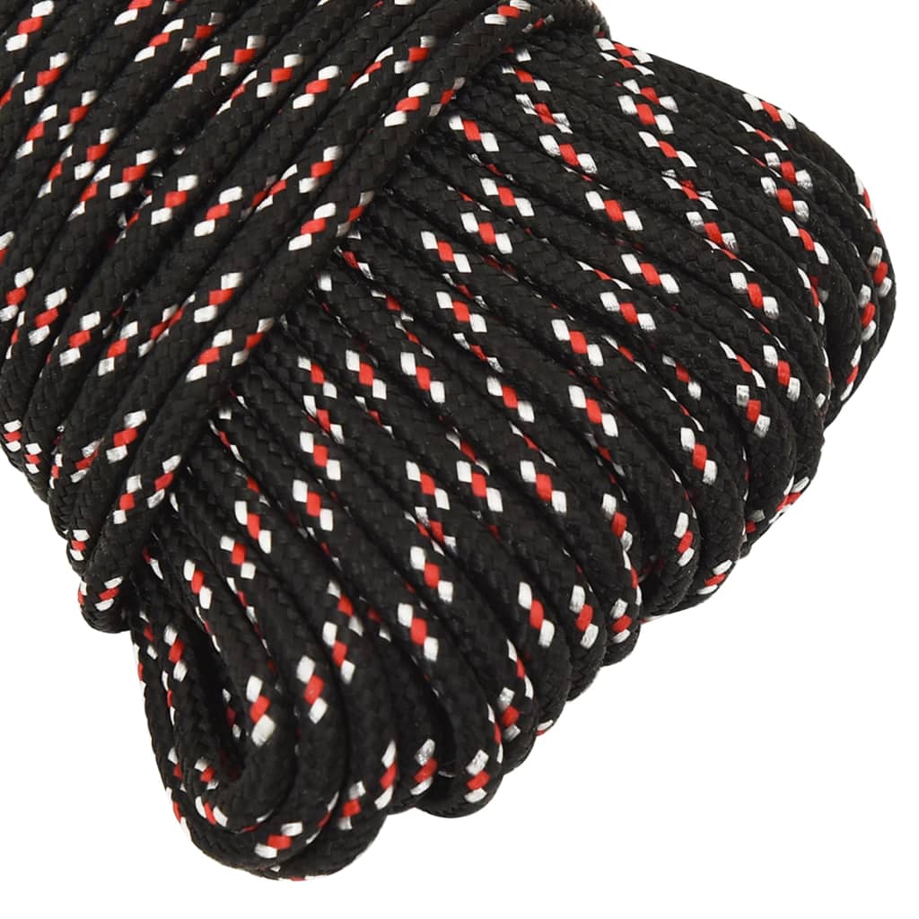 vidaXL Frânghie de barcă, negru, 5 mm, 100 m, polipropilenă vidaXL Frânghie de barcă, negru, 5 mm, 100 m, polipropilenă
