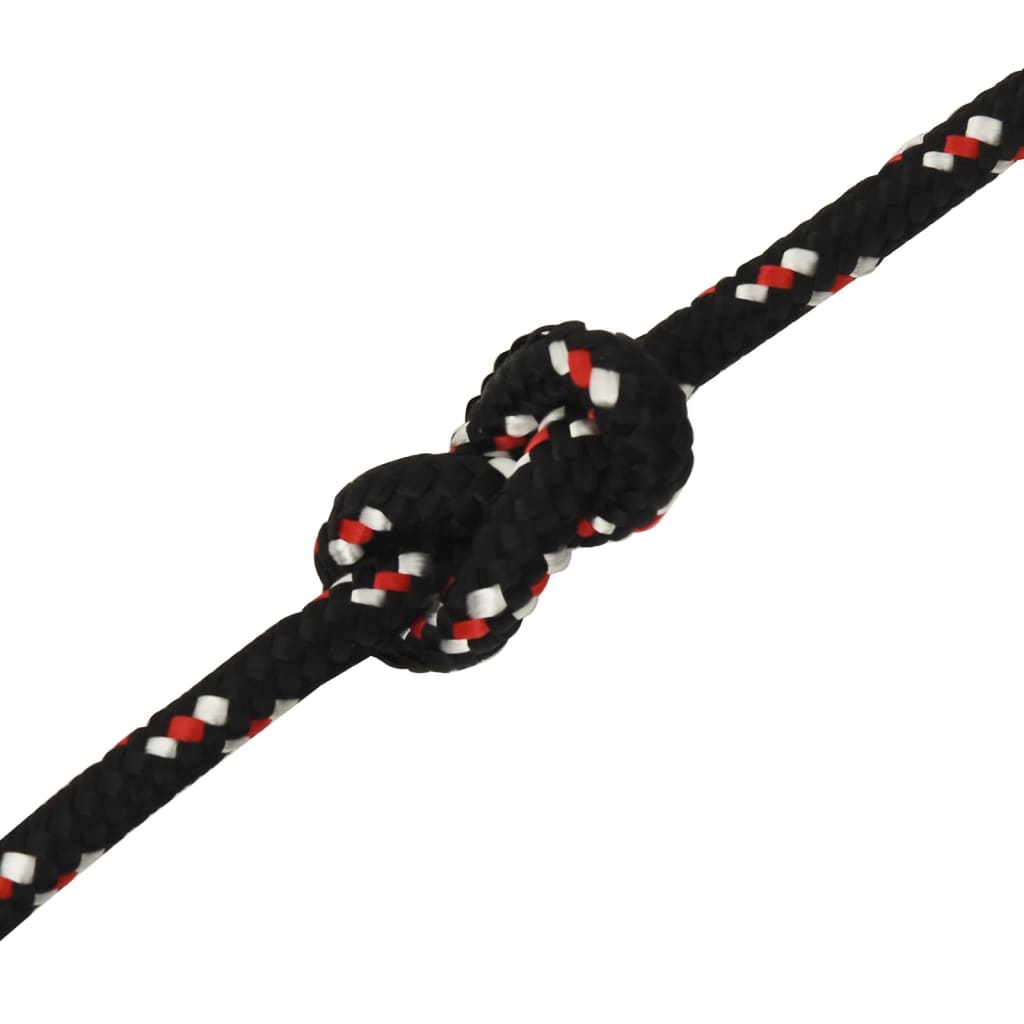 vidaXL Frânghie de barcă, negru, 12 mm, 100 m, polipropilenă vidaXL Frânghie de barcă, negru, 12 mm, 100 m, polipropilenă