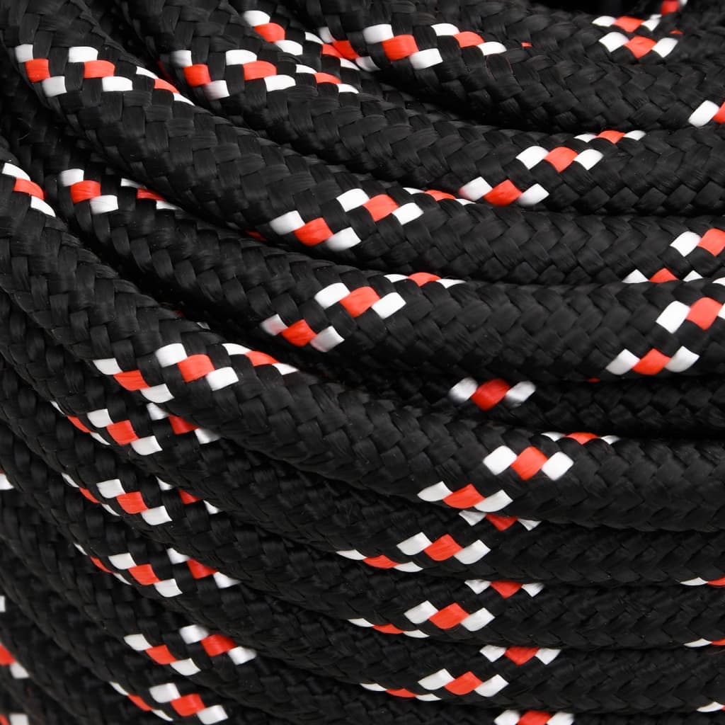 vidaXL Frânghie de barcă, negru, 18 mm, 25 m, polipropilenă