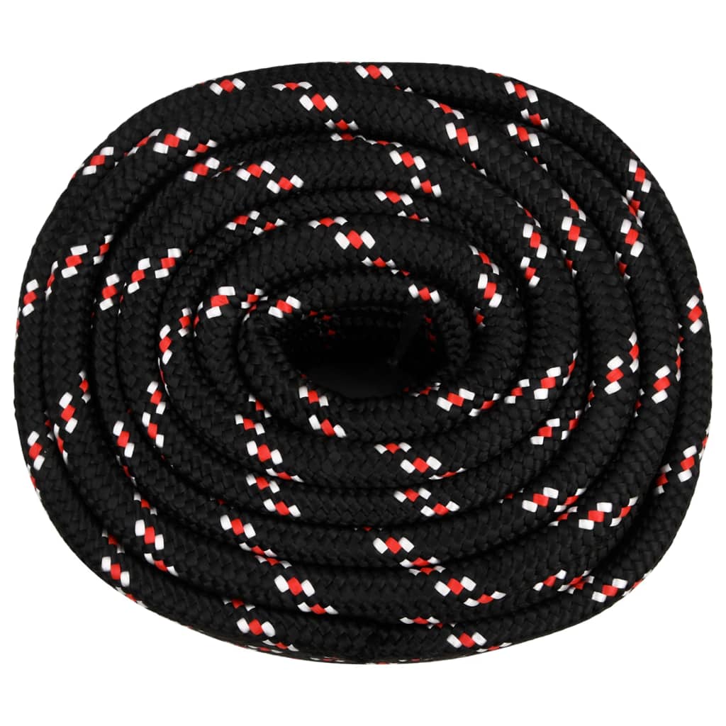 vidaXL Frânghie de barcă, negru, 20 mm, 25 m, polipropilenă vidaXL Frânghie de barcă, negru, 20 mm, 25 m, polipropilenă