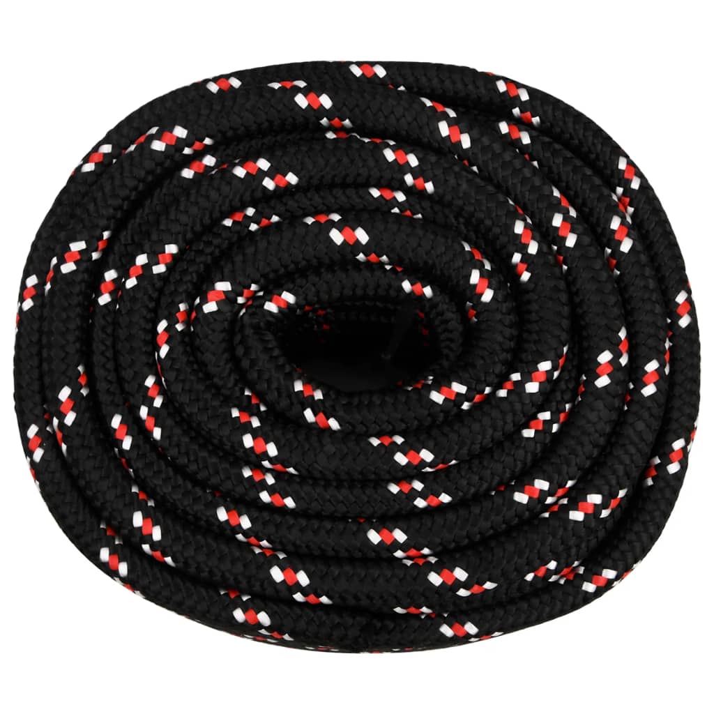 vidaXL Frânghie de barcă, negru, 20 mm, 100 m, polipropilenă vidaXL Frânghie de barcă, negru, 20 mm, 100 m, polipropilenă
