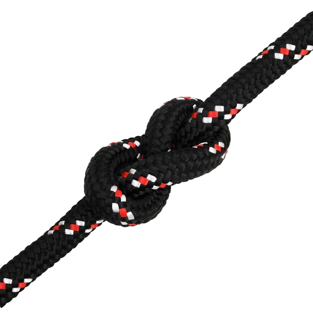 vidaXL Frânghie de barcă, negru, 20 mm, 100 m, polipropilenă vidaXL Frânghie de barcă, negru, 20 mm, 100 m, polipropilenă