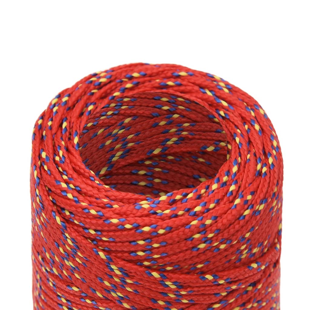 vidaXL Frânghie de barcă, roșu, 2 mm, 250 m, polipropilenă vidaXL Frânghie de barcă, roșu, 2 mm, 250 m, polipropilenă