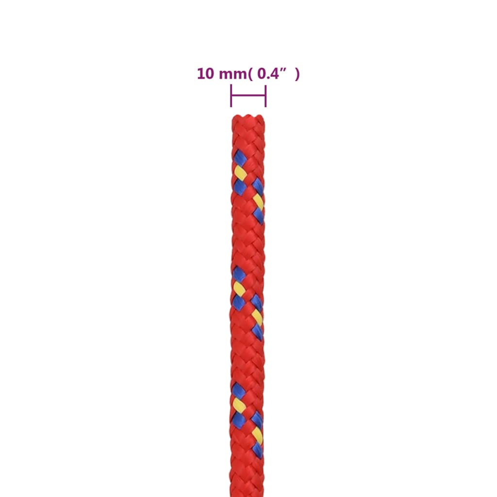 vidaXL Frânghie de barcă, roșu, 10 mm, 500 m, polipropilenă vidaXL Frânghie de barcă, roșu, 10 mm, 500 m, polipropilenă