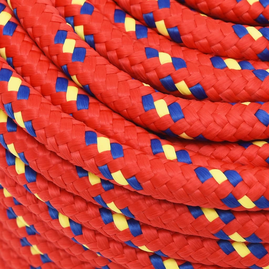 vidaXL Frânghie de barcă, roșu, 12 mm, 25 m, polipropilenă vidaXL Frânghie de barcă, roșu, 12 mm, 25 m, polipropilenă