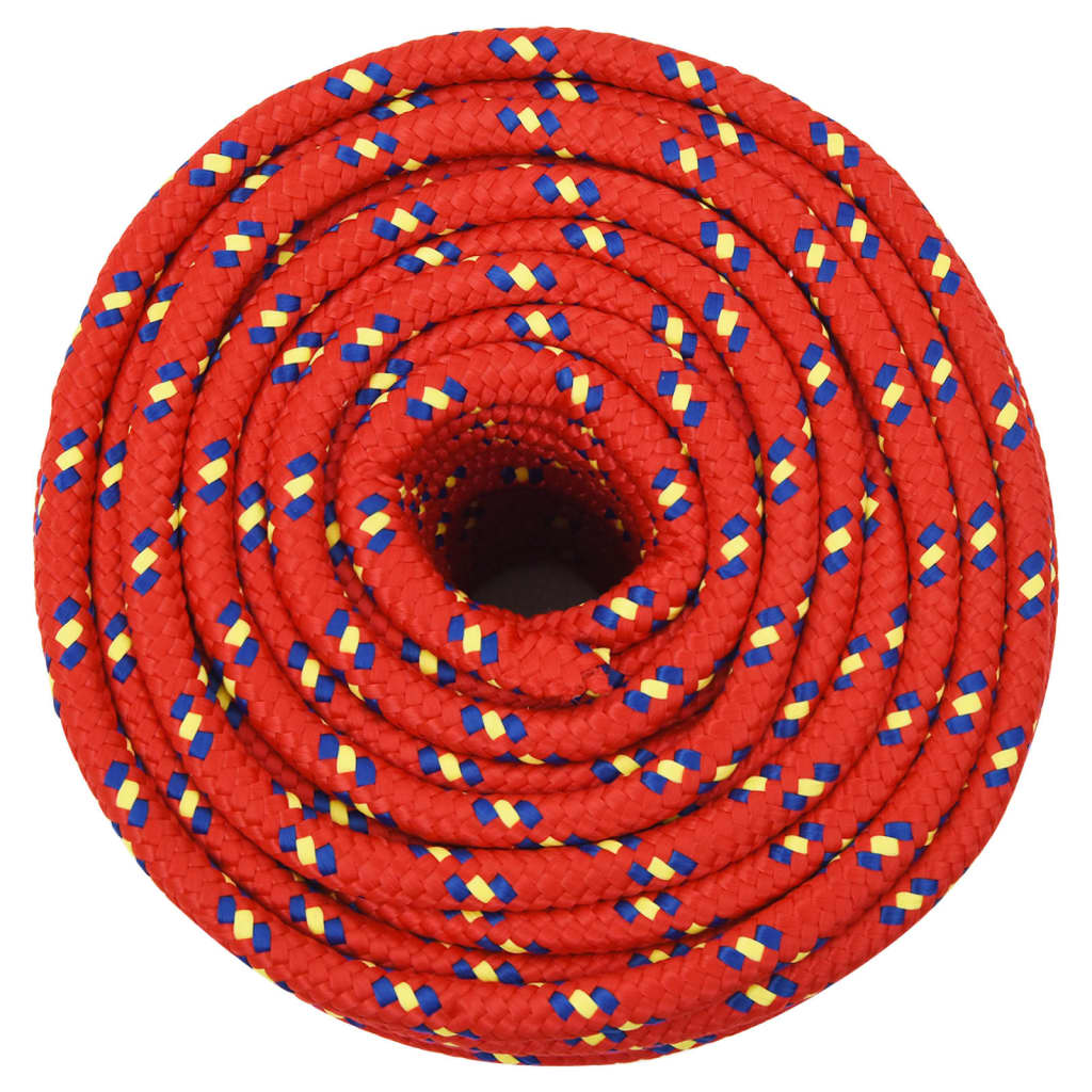 vidaXL Frânghie de barcă, roșu, 12 mm, 100 m, polipropilenă vidaXL Frânghie de barcă, roșu, 12 mm, 100 m, polipropilenă