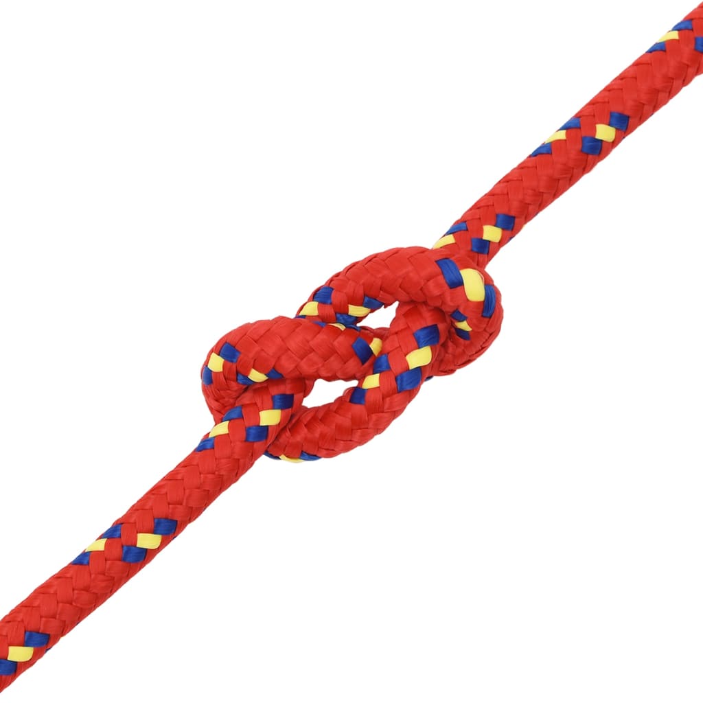 vidaXL Frânghie de barcă, roșu, 12 mm, 100 m, polipropilenă vidaXL Frânghie de barcă, roșu, 12 mm, 100 m, polipropilenă
