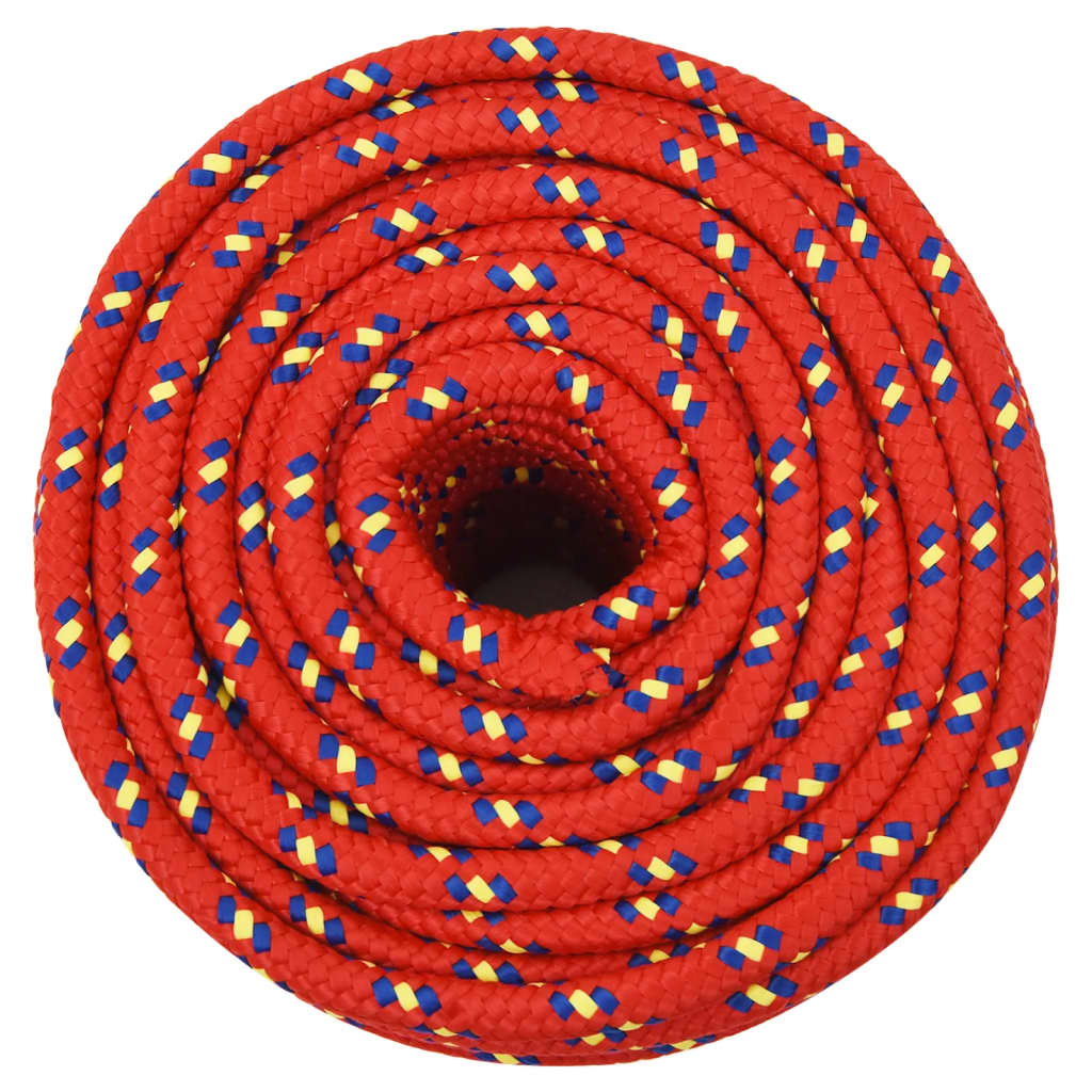 vidaXL Frânghie de barcă, roșu, 14 mm, 25 m, polipropilenă vidaXL Frânghie de barcă, roșu, 14 mm, 25 m, polipropilenă