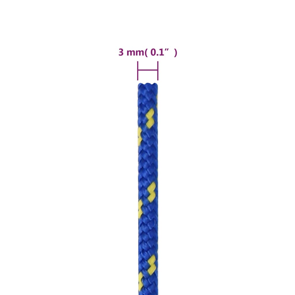 vidaXL Frânghie de barcă, albastru, 3 mm, 500 m, polipropilenă vidaXL Frânghie de barcă, albastru, 3 mm, 500 m, polipropilenă